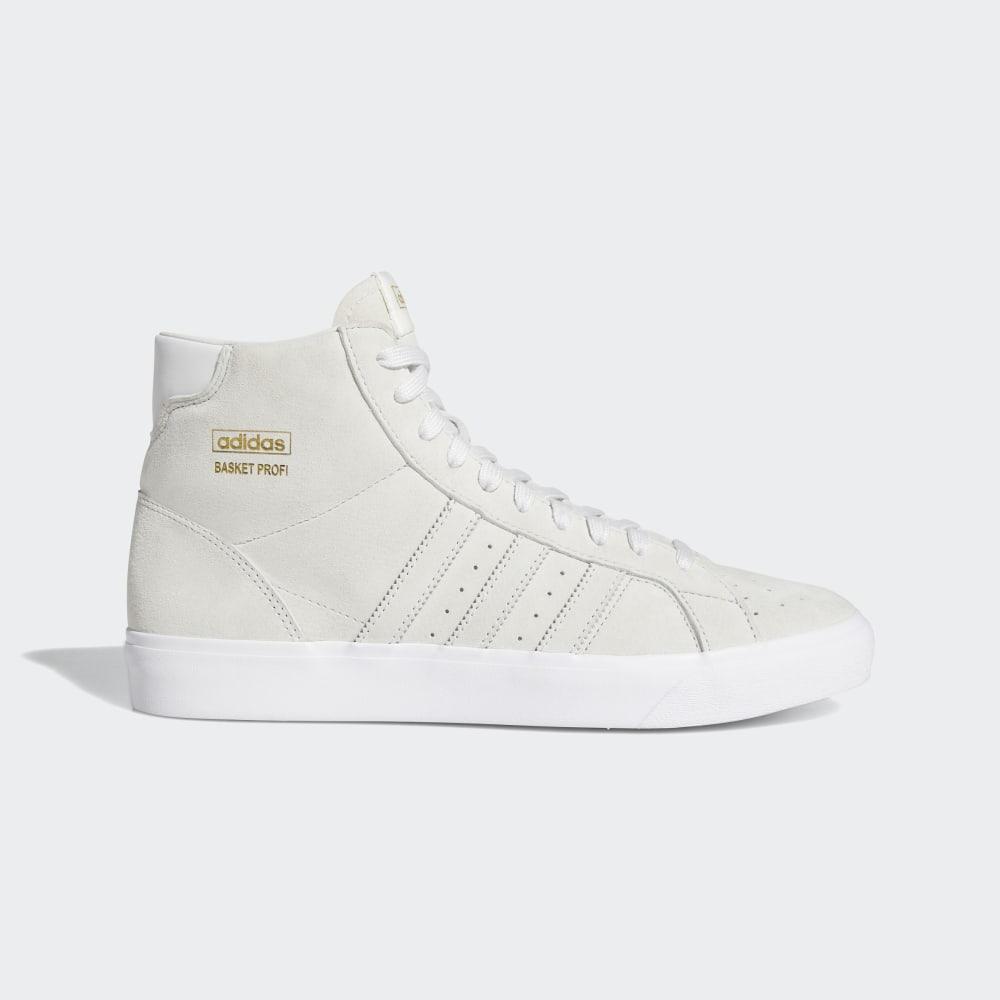 Originals Adidas Basket Profi Dama Romania - Albi/Aurii Metal FW3104